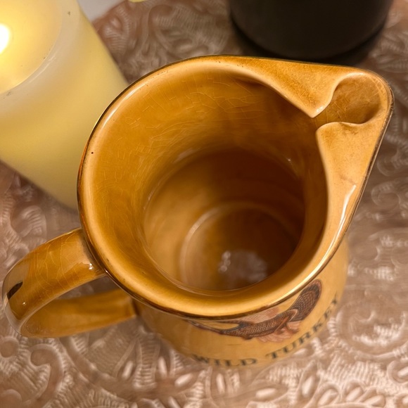 Vintage Staffordshire Pottery Wild Turkey Bourbon Pitcher - Picture 4 of 9